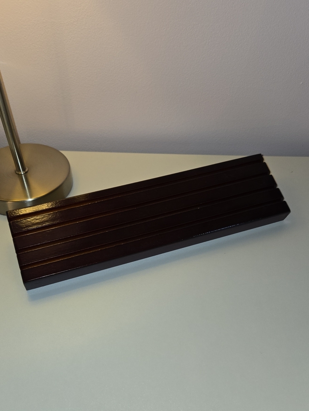 Wooden Challenge Coin Display Tray - Dark Brown